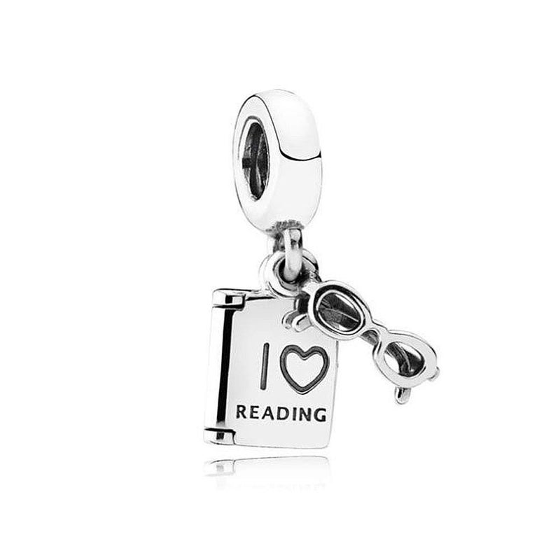 Artever 925 Sterling Silver I Love Reading Dangle Charm Beads Lucky Book Fits Pandora Bracelet Charms & European Bracelets (Book) - Image 2